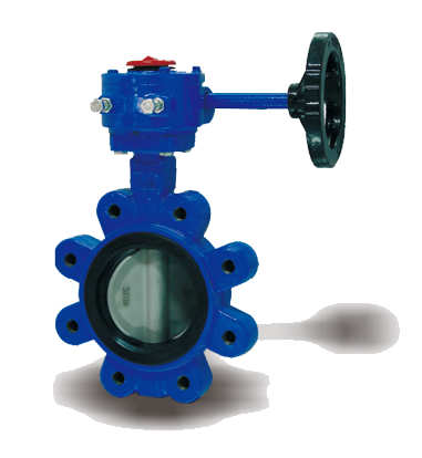 Gear cast iron full ear butterfly valve