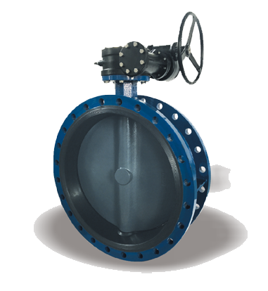 Ductile iron double flanged butterfly valve