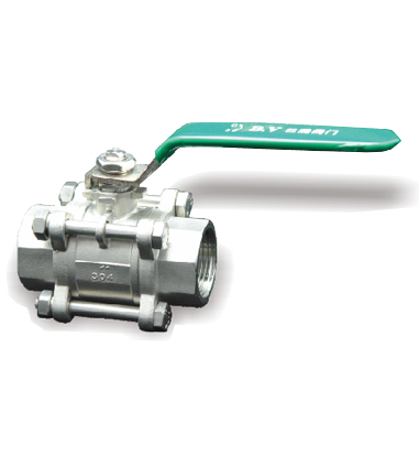 Stainless steel wire mouth three-piece ball valve